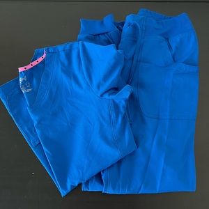 Heartsoul royal blue scrub set // SMALL